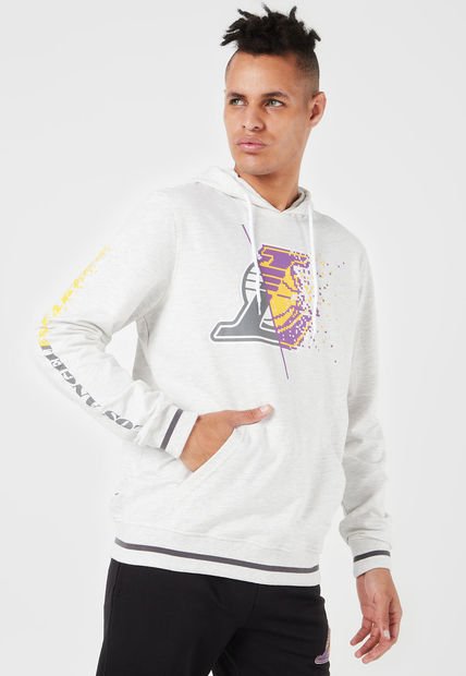 Hoodie Gris-Violeta-Amarillo NBA Masculino