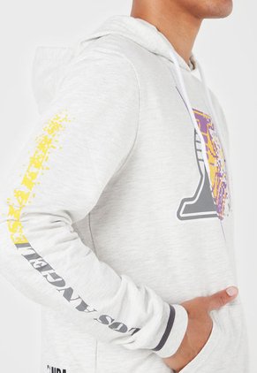 Hoodie Gris-Violeta-Amarillo NBA Masculino