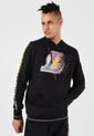 Hoodie Negro-Violeta-Amarillo NBA Masculino de NBA