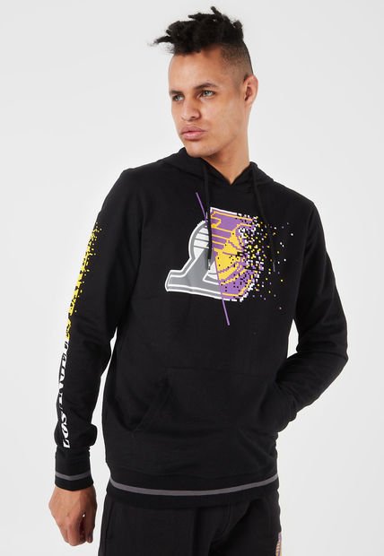 Hoodie Negro-Violeta-Amarillo NBA Masculino