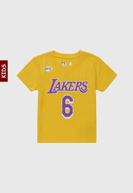 Camiseta Amarillo-Violeta-Blanco NBA Los Angeles Lakers
