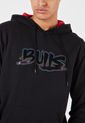 Hoodie Negro-Rojo NBA Masculino de NBA