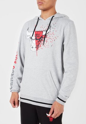 Hoodie Gris-Rojo-Blanco NBA Masculino