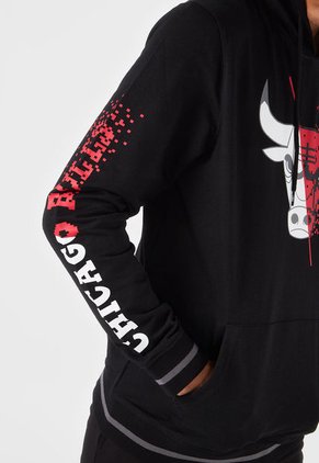 Hoodie Negro-Rojo-Blanco NBA Masculino