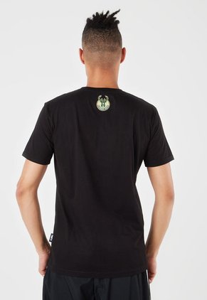 Camiseta Negro-Verde-Beige NBA Milwaukee Bucks