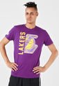 Camiseta Violeta-Amarillo-Blanco NBA Los Angeles Lakers de NBA