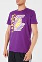 Camiseta Violeta-Amarillo-Blanco NBA Los Angeles Lakers de NBA