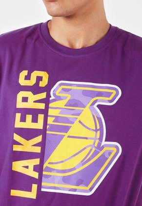 Camiseta Violeta-Amarillo-Blanco NBA Los Angeles Lakers