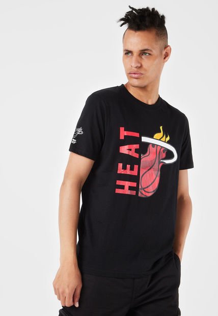 Camiseta Negro-Rojo-Blanco NBA Miami Heat