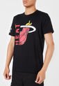 Camiseta Negro-Rojo-Blanco NBA Miami Heat de NBA