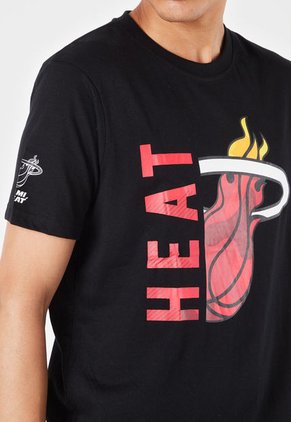 Camiseta Negro-Rojo-Blanco NBA Miami Heat