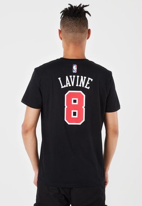 Camiseta Negro-Rojo-Blanco NBA Masculino