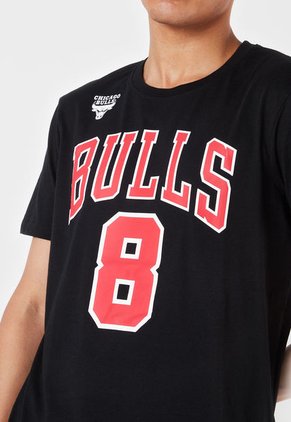 Camiseta Negro-Rojo-Blanco NBA Masculino
