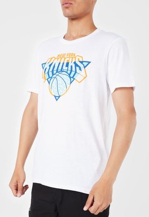 Camiseta Blanco-Azul-Naranja NBA New York Knicks