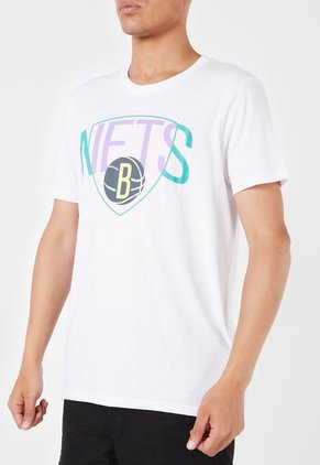 Camiseta Blanco-Verde-Violeta NBA Brooklyn Nets