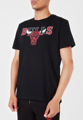 Camiseta Negro-Rojo-Blanco NBA Masculino