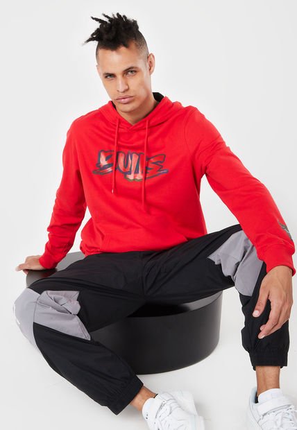 Hoodie Rojo-Negro NBA Masculino