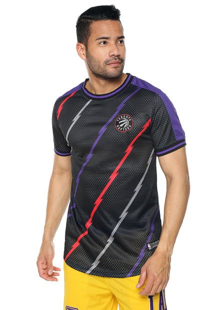 Camiseta Negro-Purpura-Rojo-Gris NBA