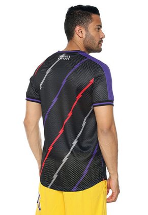 Camiseta Negro-Purpura-Rojo-Gris NBA