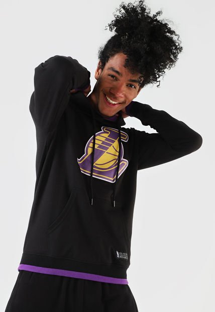 Hoodie Negro-Violeta-Amarillo NBA Los Angeles Lakers