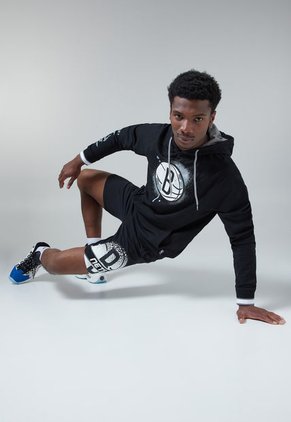 Hoodie Negro-Blanco-Gris NBA Brooklyn Nets