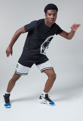 Pantaloneta Negro-Blanco NBA Brooklyn Nets