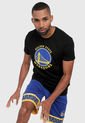 Camiseta Negro-Azul-Amarillo NBA Golden State Warriors de NBA