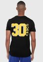 Camiseta Negro-Azul-Amarillo NBA Golden State Warriors de NBA