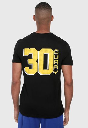 Camiseta Negro-Azul-Amarillo NBA Golden State Warriors