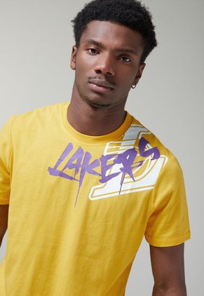 Camiseta Amarillo-Violeta-Blanco NBA Los Ángeles Lakers