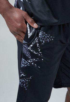 Pantaloneta Negro-Blanco-Gris NBA Brooklyn Nets