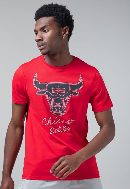 Camiseta Rojo-Negro NBA Chicago Bulls