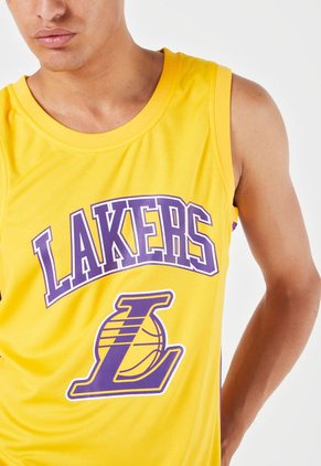 Camiseta Esqueleto Amarillo-Violeta NBA Masculino