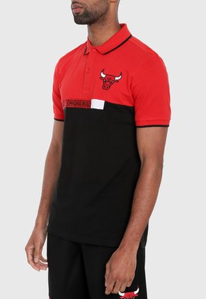 Polo Rojo-Negro NBA Chicago Bulls