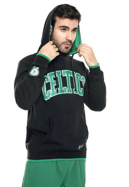 Hoodie Negro-Verde-Blanco NBA