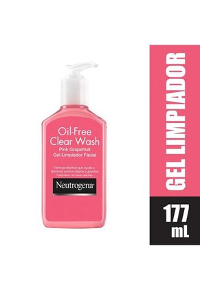 Gel Neutrogena Limpiadora Oil Free Clear Wash Frasco 177 Ml