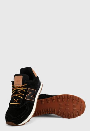 Tenis Lifestyle Negro-Camel New Balance 574