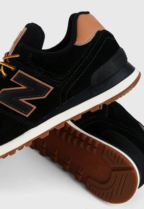 Tenis Lifestyle Negro-Camel New Balance 574