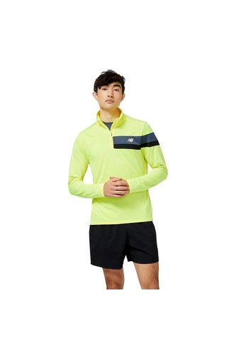Camiseta New Balance Accelerate HalfZip Amarillo Para Hombre New Balance