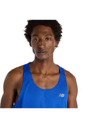 Camisa Deportiva New Balance Original Essentials Azul Hombre
