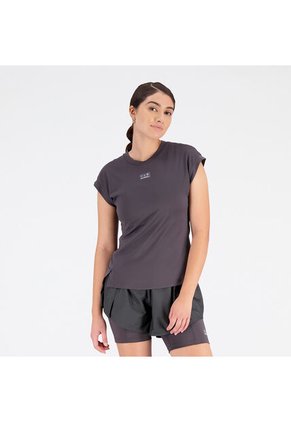 Camisa Deportiva New Balance Original Impact Run Negro Mujer