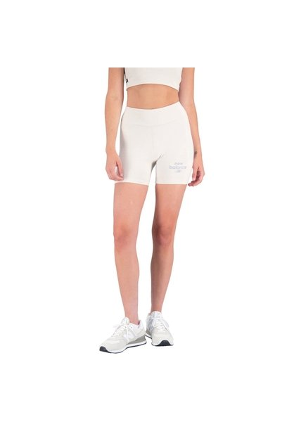 Pantaloneta New Balance Original Essential Blanco Para Mujer