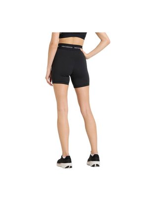 Pantaloneta New Balance Original Sleek High Rise Negro Mujer