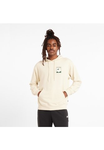 Hoodie Marca New Balance French Terry Original Beige Hombre New Balance