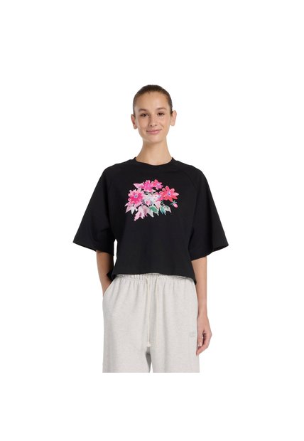 Camisa Deportiva New Balance Originales Graphics Negro Mujer