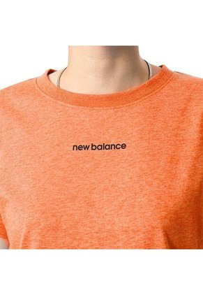 Camiseta New Balance Relentless Crew Para Mujer-Naranja