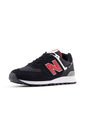 Tenis New Balance 574 Hombre-Negro/Rojo de New Balance