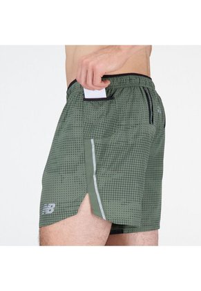 Pantaloneta New Balance Original Impact Run Verde Hombre