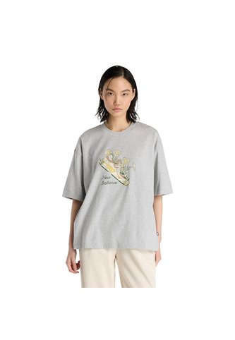 Camisa Deportiva New Balance Original Flower Shoe Gris Mujer New Balance