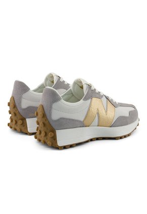 Tenis New Balance 327 Mujer-Gris/Dorado